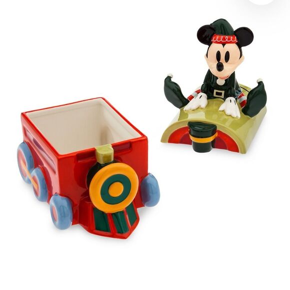 Disney Mickey Mouse Holiday Cookie Jar NWT - Picture 2 of 11